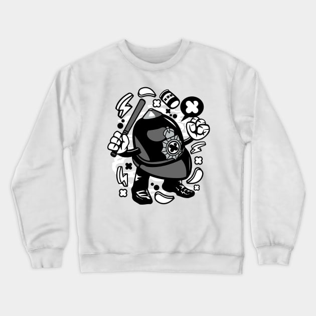 Angry english bobby Crewneck Sweatshirt by Superfunky